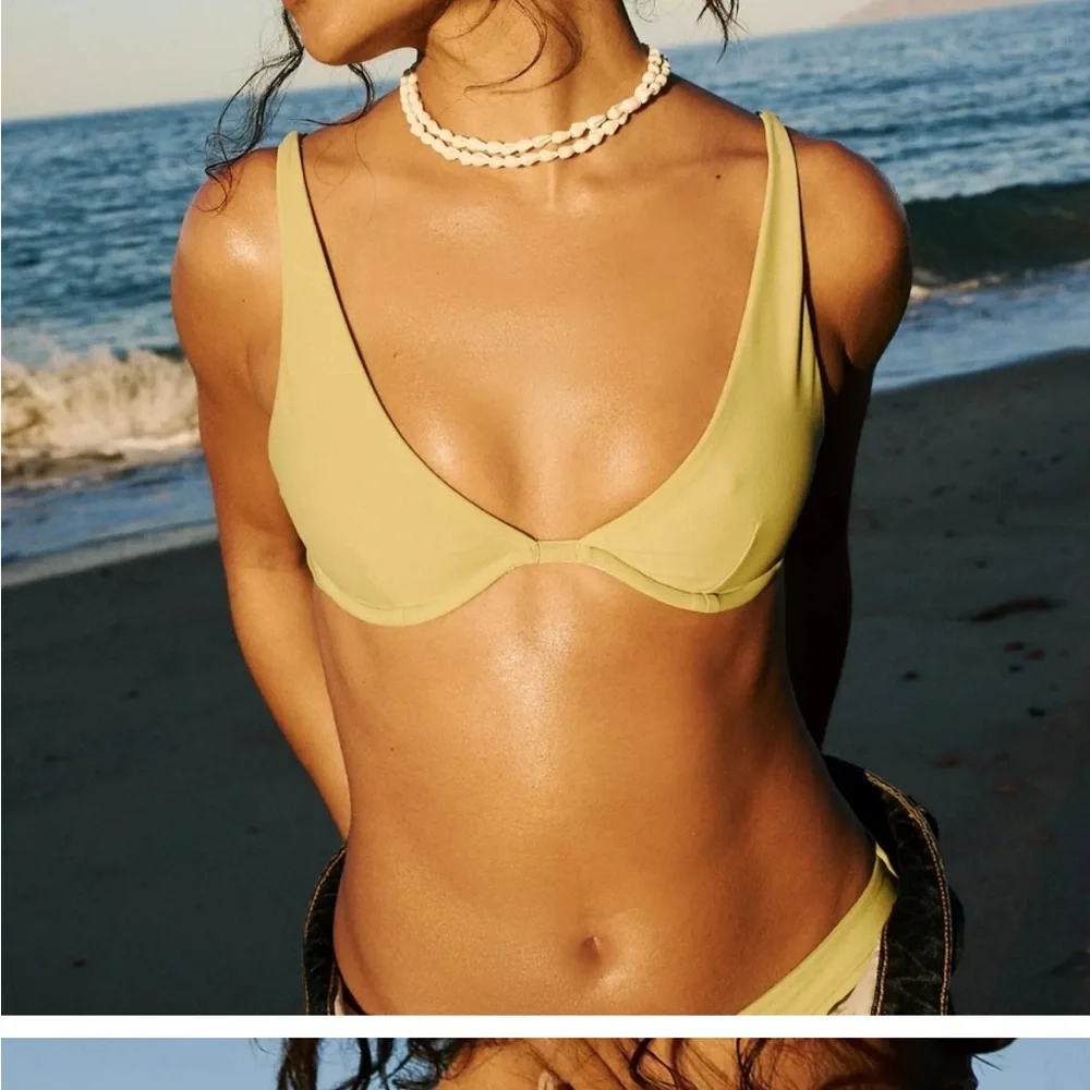 Mikoh Swim | NWOT Green Underwire Bikini Top | L - Picture 1 of 6